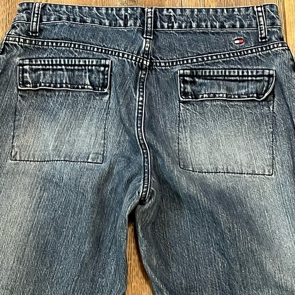 Y2K Tommy‎ Hilfiger ERO-ERO Carpenter Jeans Crop Capri Med Blue Denim Women's 10 - Picture 6 of 13
